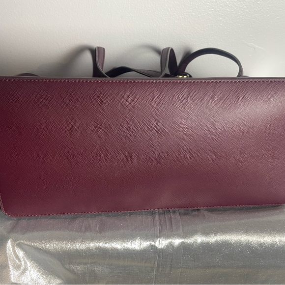 Michael Kors Purple Structured Tote with Gold Charm - Picture 8 of 8